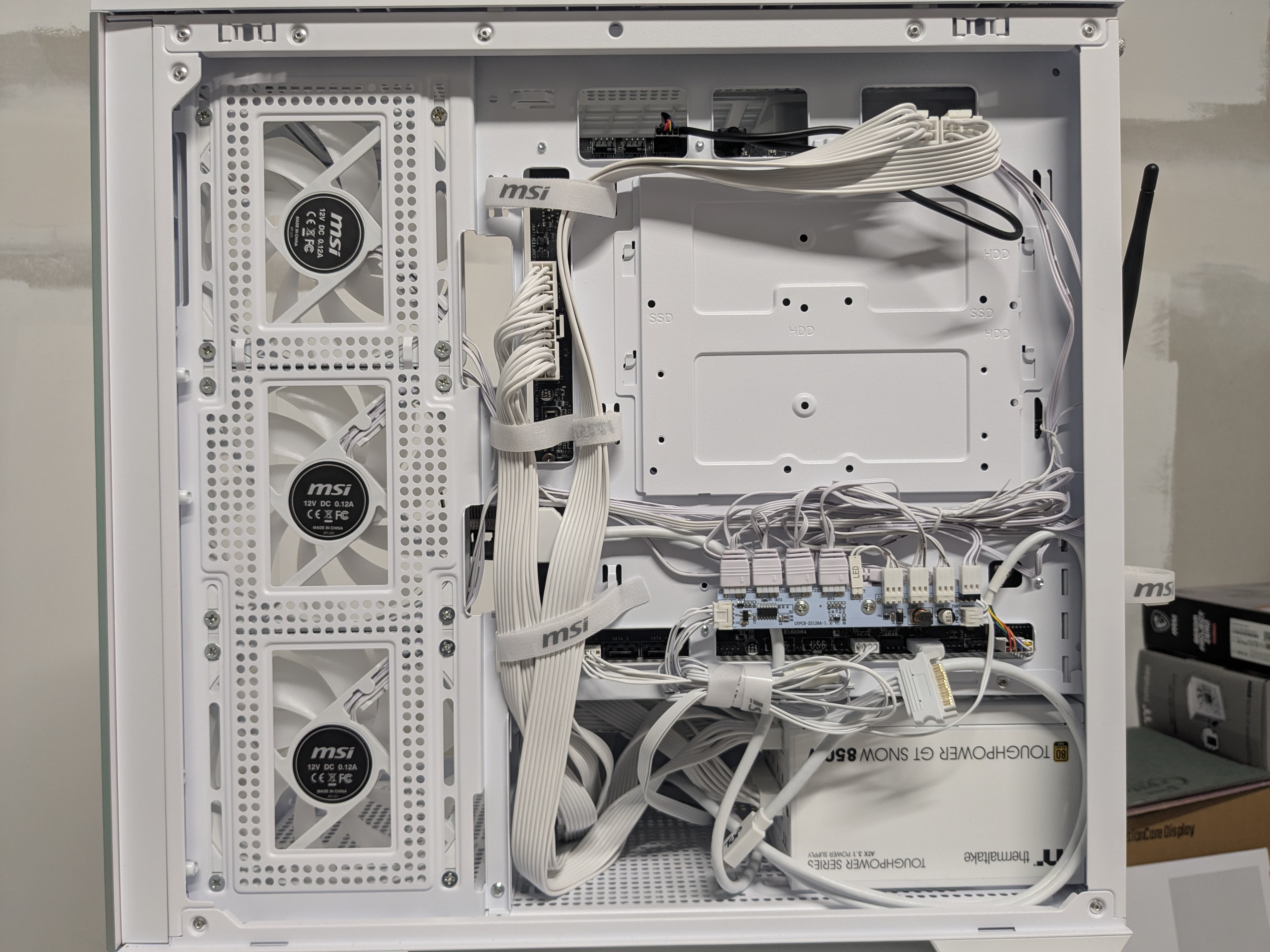 The mess of cables at the back